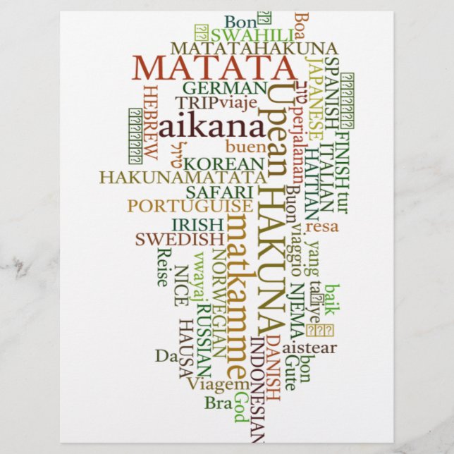 Multilingual Mantras: Hakunamatata Global Message (Vorderseite)