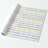 Multilingual Muttertag Nahtloses Muster Geschenkpapier (Ungerollt)