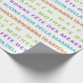 Multilingual Muttertag Nahtloses Muster Geschenkpapier (Ecke)
