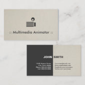 Multimedia Animator Einfach elegant Beruflich Visitenkarte (Vorne/Hinten)