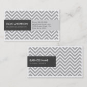 Multimedia-Animator - Modernes Grau Zickzack Visitenkarte (Vorne/Hinten)