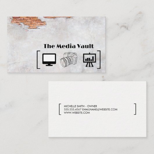 Multimedia | Ziegelmauer Visitenkarte (Vorne/Hinten)