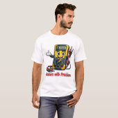 Multimeter Cartoon Maß mit Präzision T-Shirt (Vorne ganz)