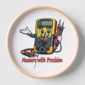 Multimeter Cartoon Maß mit Präzision Wanduhr (Vorderseite)