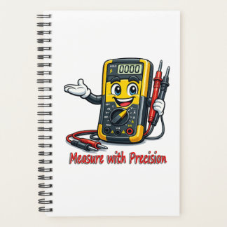 Multimeter Cartoon Measure With Precision Notebook Planer