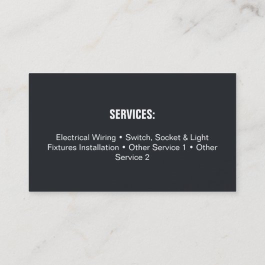 Multimeter Electrical Business Card Visitenkarte (Rückseite)