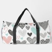 Multimuster-Herz Duffle Bag (Rückseite)