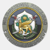 Multinationale Truppe - Irak Runder Aufkleber (Vorderseite)