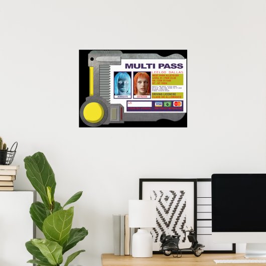 Multipass - vom fünften Element Inspiriert Poster (Heimbüro)