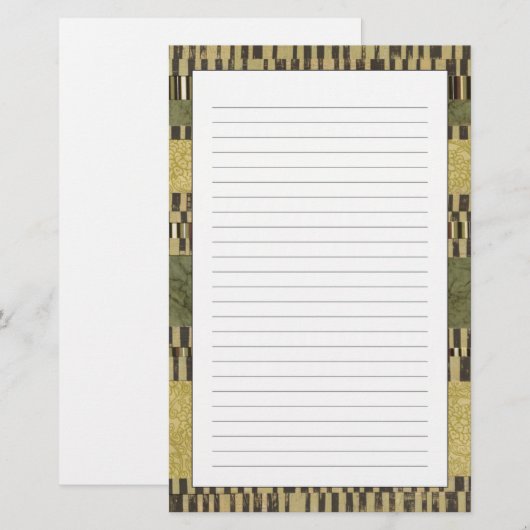 Multipatterned Platten-Malerei Briefpapier (Vorne/Hinten)