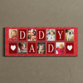 Multiphoto Red Heart Pattern Daddy Foto Leinwanddruck