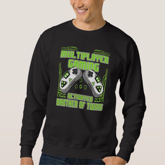 Multiplayer Gaming Brother Of Twins Video Gamer Me Sweatshirt (Vorderseite)