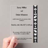 Multiplayer Mode in Black Acrylic Wedding  Acryleinladungen (Insitu (Handheld))