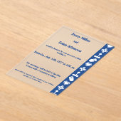 Multiplayer Mode in Blue Acrylic Wedding  Acryleinladungen (Ablage )