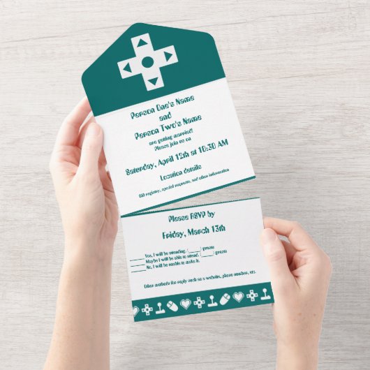 Multiplayer-Modus Aquamarin All In One Einladung (Abreißen)