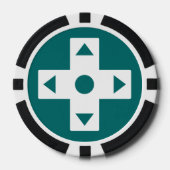 Multiplayer-Modus Aquamarin Pokerchips (Vorderseite)