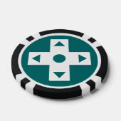 Multiplayer-Modus Aquamarin Pokerchips (Einzeln)