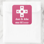 Multiplayer-Modus im Himbeersticker Quadratischer Aufkleber (Tasche)