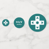 Multiplayer-Modus in Aquamariner Tischkonfiguratio Konfetti (Rückseiten)