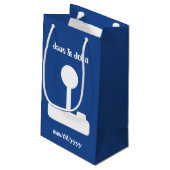 Multiplayer-Modus in blauer Geschenktasche Kleine Geschenktüte (Rückseite Schrägansicht)