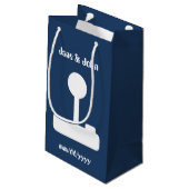 Multiplayer-Modus in der Navy-Gift-Tasche Kleine Geschenktüte (Rückseite Schrägansicht)