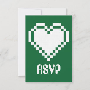 Multiplayer-Modus in grüner RSVP-Karte RSVP Karte
