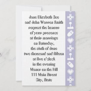 Multiplayer-Modus in Lavender Wedding Einladung