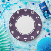 Multiplayer-Modus in Lila Papierplatte Pappteller (Party)