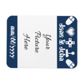 Multiplayer-Modus in Navy Rett-the-Date-Magnet Magnet (Horizontal)