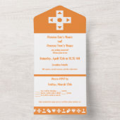 Multiplayer-Modus in Orange All In One Einladung (Innen Boden)