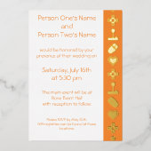 Multiplayer-Modus in Orange Foil-Einladung Folieneinladung (Vorderseite)