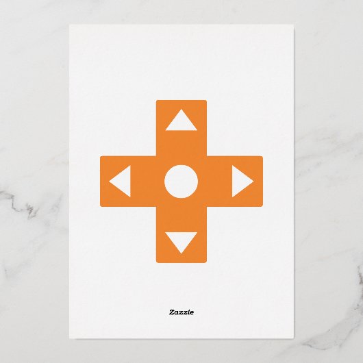 Multiplayer-Modus in Orange Foil-Einladung Folieneinladung (Rückseite)