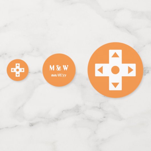 Multiplayer-Modus in Orange Table Confetti Konfetti (Vorderseiten)