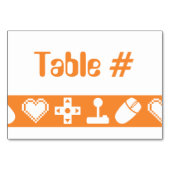 Multiplayer-Modus in Orange-Tischkarte Tischnummer (Rückseite)