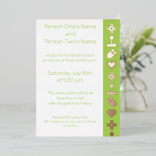 Multiplayer-Modus in Peridot Foil-Einladung Folieneinladung (Stehend vorne)