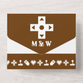 Multiplayer-Modus in Schokolade All In One Einladung (Rückseite)