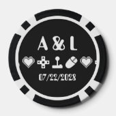 Multiplayer-Modus in Schwarz Pokerchips (Rückseite)