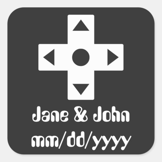 Multiplayer-Modus in Schwarz-Sticker Quadratischer Aufkleber (Vorderseite)