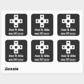Multiplayer-Modus in Schwarz-Sticker Quadratischer Aufkleber (Blatt)