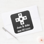 Multiplayer-Modus in Schwarz-Sticker Quadratischer Aufkleber (Umschlag)
