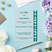 Multiplayer-Modus in Teal Acryl-Hochzeit Acryleinladungen (In Situ (Hochzeit))