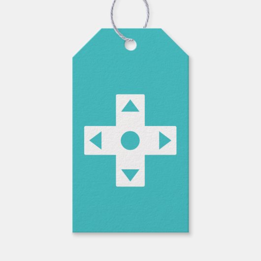 Multiplayer-Modus in türkisfarbener Geschenkmarke Geschenkanhänger (Vorderseite)