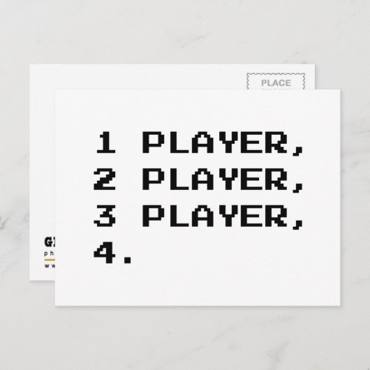 MULTIPLAYER POSTKARTE (Vorne/Hinten)