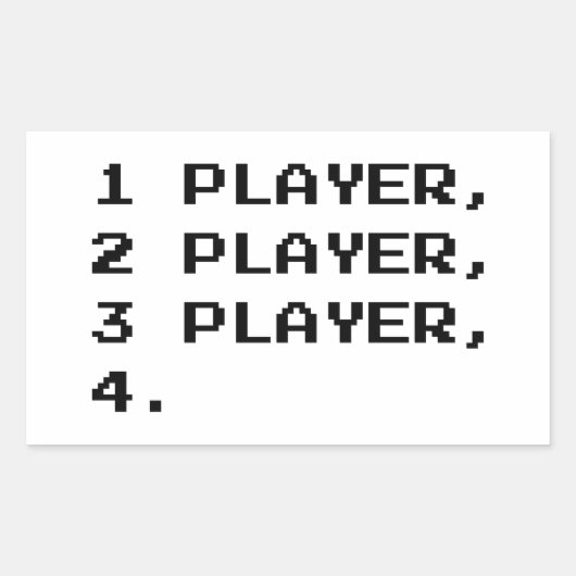 MULTIPLAYER RECHTECKIGER AUFKLEBER (Vorderseite)