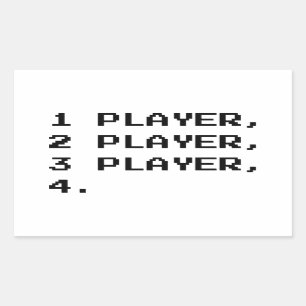 MULTIPLAYER RECHTECKIGER AUFKLEBER