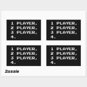 MULTIPLAYER RECHTECKIGER AUFKLEBER (Blatt)