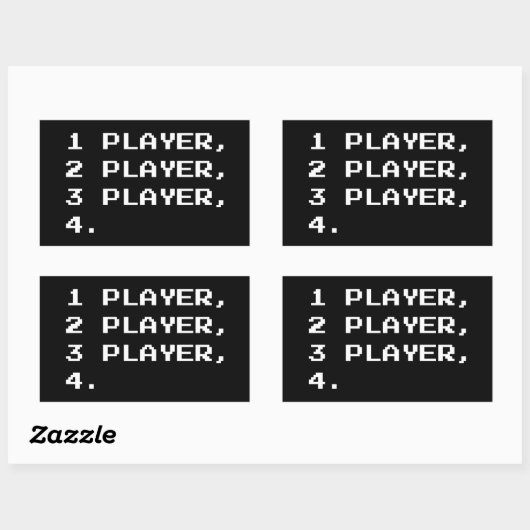 MULTIPLAYER RECHTECKIGER AUFKLEBER (Blatt)