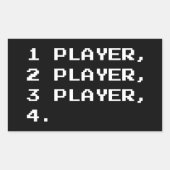 MULTIPLAYER RECHTECKIGER AUFKLEBER (Vorderseite)