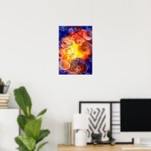 Multiple Awards Winner Hand Painted Artwork Poster (Heimbüro)