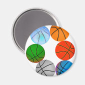 Multiple Basketball Magnet (Vorderseite/Rückseite)